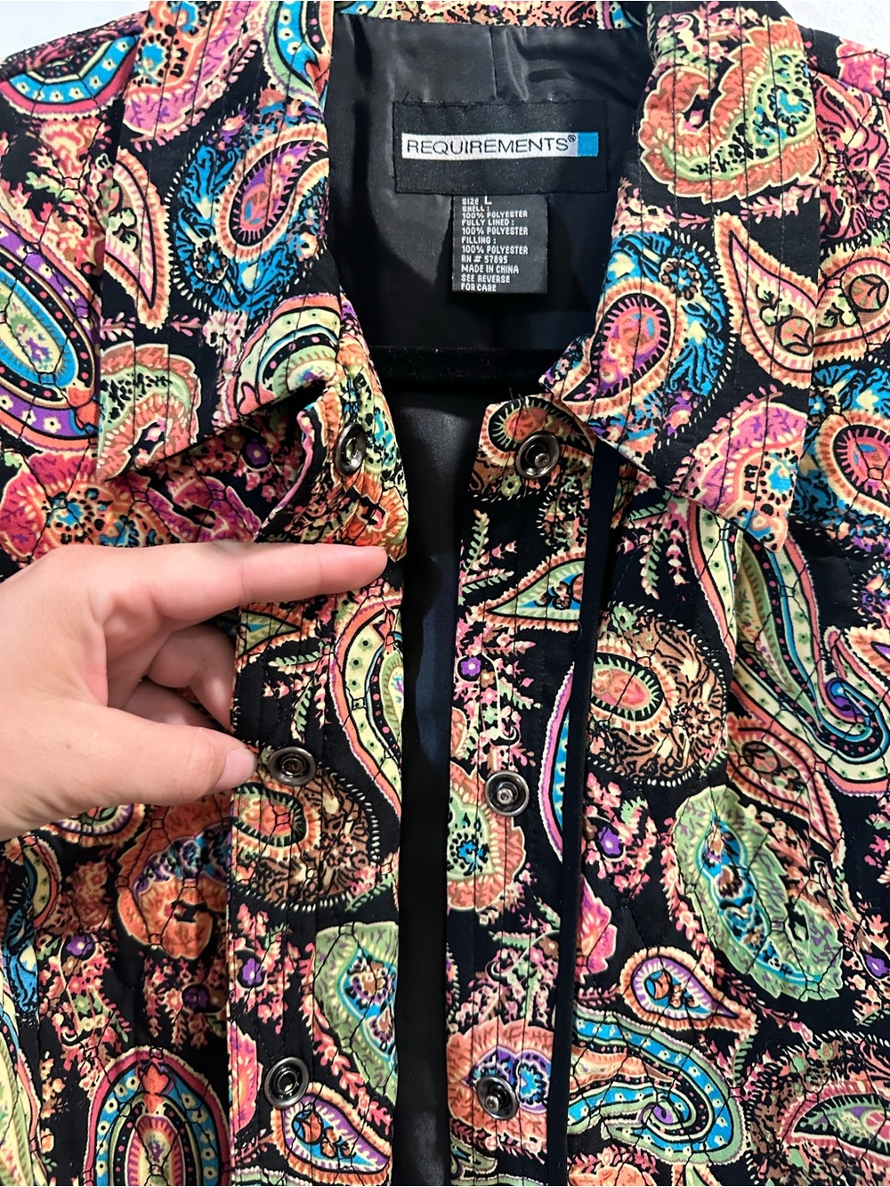 Requirements Colorful Snap Button Up Jacket - Picture 4 of 6
